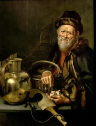 An Old Man with Broken Eggs